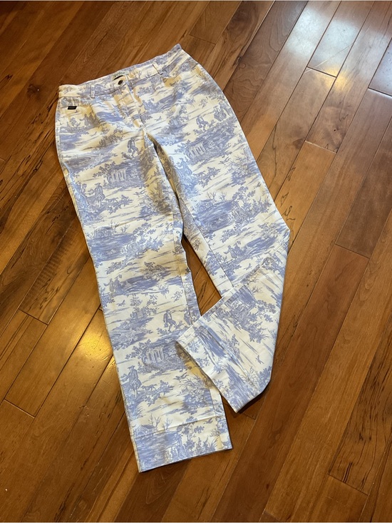 Gaudeur Pants - Toile Straight Pants in Blue and White by gaudeur size 31 approx. across waist
